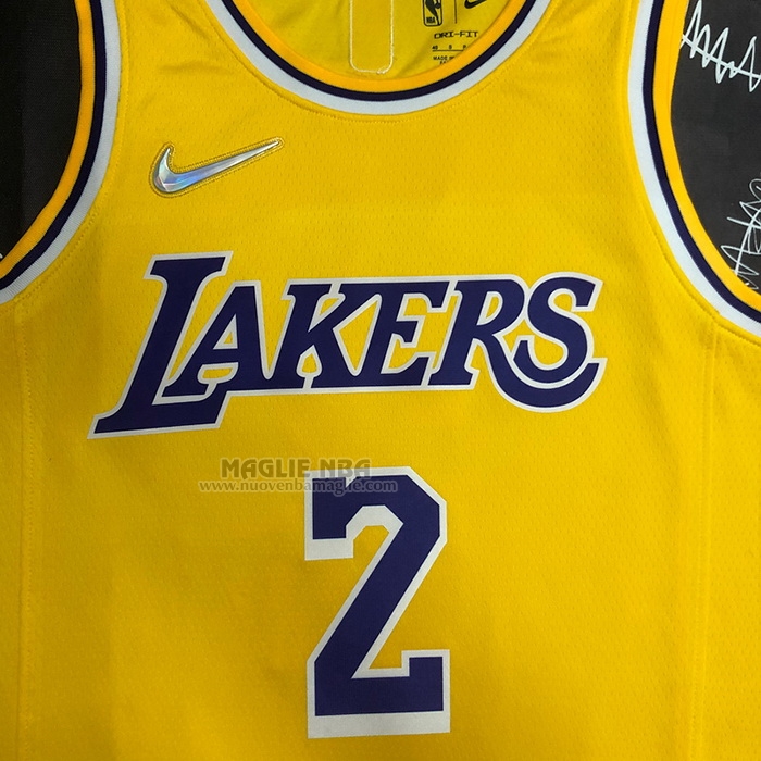 Maglia
 Kyrie Irving NO 2 Los Angeles Lakers 75th Anniversary 2021-22 Giallo
